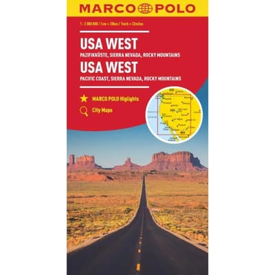 Marco Polo Wegenkaart Usa West - Marco Polo Wegenkaart