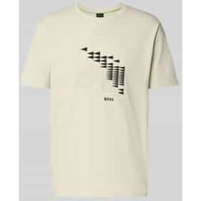 relaxed fit T-shirt van katoenmix model 'TS_NETWORK FLAG'