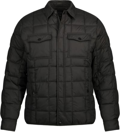 JP 1880 - Heren - Gewatteerde jas overhemdkraag 4 zakken Tall - Antraciet - Maat XL