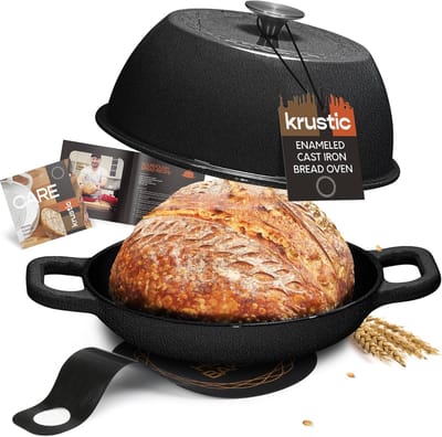 Geëmailleerde Gietijzeren Nederlandse Oven voor Zuurdesembrood Bakken | 6 Liter Pan met Deksel