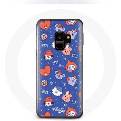 Coque pour Samsung Galaxy S9 BTS Bangtan Sonyeondan BT21 Noël 2023