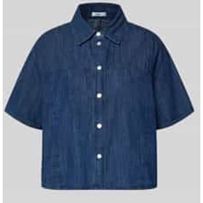Jeansblouse met kentkraag model 'Ferluna'