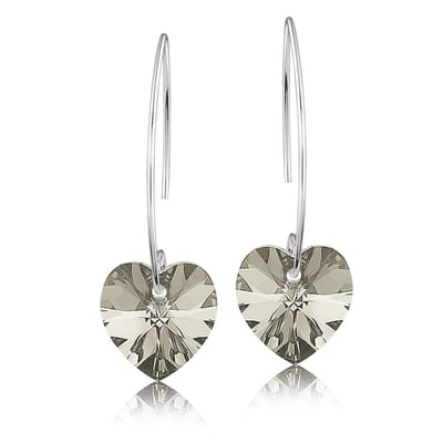 Montebello Oorbellen Pippa HZ110 - Swarovski Hart - 925 Zilver Gerhod. - Ø14mm - 40mm