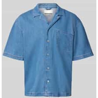 Oversized jeansoverhemd van een mix van katoen en lyocell