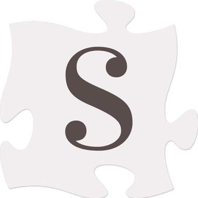 Puzzelstuk 15cm Letter S