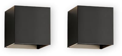 Maca Wandlamp - Binnen - Buiten - 2700K – 10x10x10cm - Muurlamp - Lamp - Buitenlamp – Zwart
