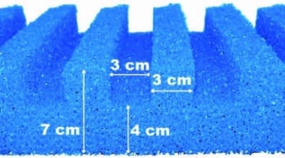 T-Profiel Filterschuim 50 x 50 cm - Grof