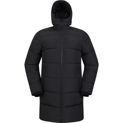 Mountain Warehouse Heren Vortex Longline gewatteerd jack (Zwart)