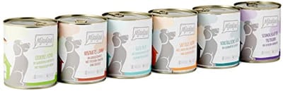 MjAMjAM - premium wet food for dogs - Mixed package II - With chicken & duck, beef, turkey, veal, turkey, lamb, pack of 6 (6 x 800 g), natural with extra meat