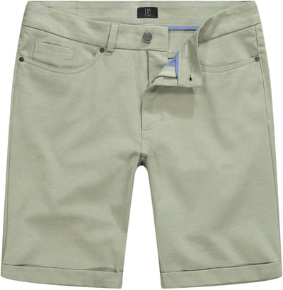 JP 1880 - Heren - Jersey-bermuda FLEXNAMIC® 5-pocket - Khakigrønn - Maat 54