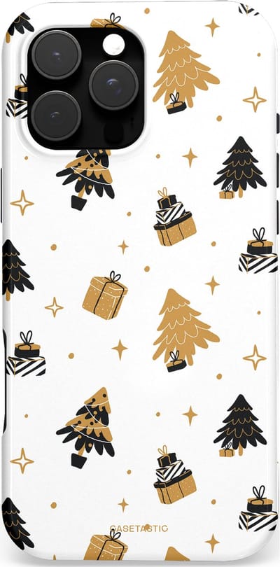 Casetastic Hoesje Geschikt voor Apple iPhone 16 Pro Max Magsafe - Stijlvolle Beschermende Duo-layer Case - Kerst met Cadeautjes