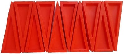 Deurstopper Wiggen - Veiligheid Stops - Deuren Open Houden - Combo Pakket - 3 Inch Lengte - Rood