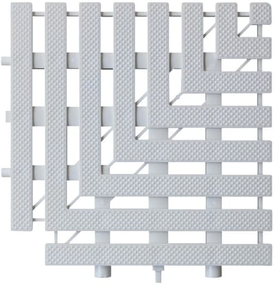 Dailygoods- Overloopdeksel Hoek - Afvoerputdeksel - Drainage Deksel - Zwembad Grondrooster - Waterafvoer Deksel - Geschikt voor Overloopsystemen