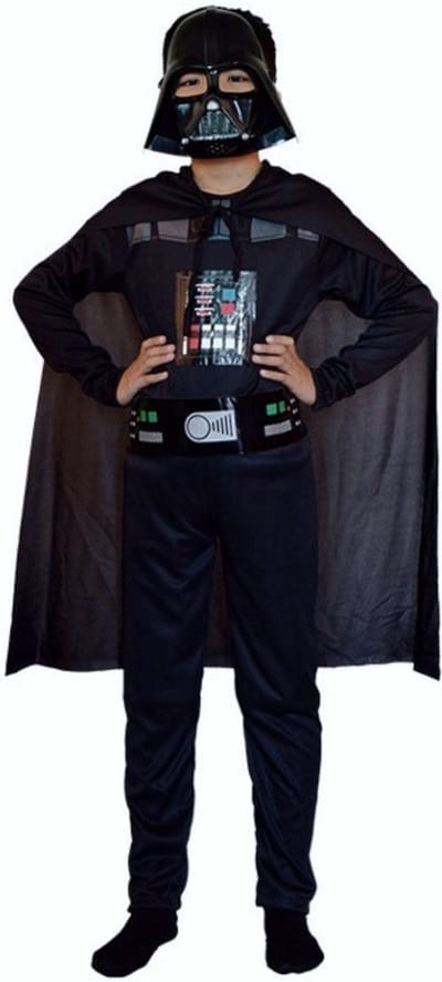 Joya Kids® Galactische Vader Schurk Verkleedset | Halloween Verkleed Kostuum | Sience Fiction Darth verkleedset | Verkleedkleding Jongen en Meisje | Maat S