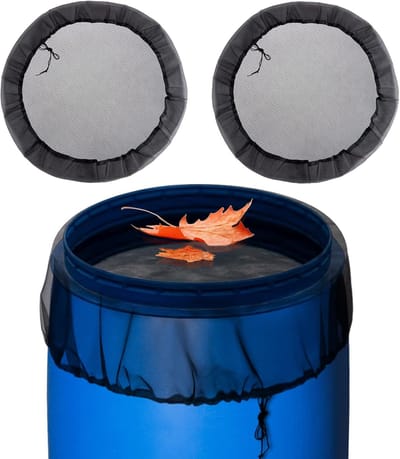 Regenwateremmerhoezen - 2-pack 100cm regenwateremmerhoezen - met trekkoord - Gebruikt om regenwateropvangemmers/tanks te beschermen - Voorkomt dat gevallen bladeren in de tuin en onder dakranden vallen