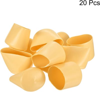 20x Ronde Rubberen Eindkappen Vinyl Afsluitkappen Buisbeschermers 50 mm Beige