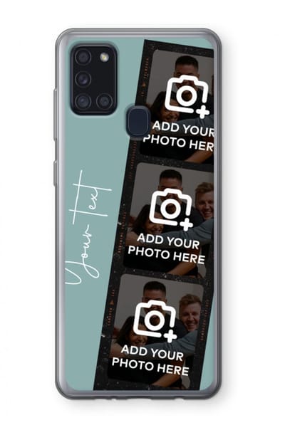 Gepersonaliseerd - Case Company® - Hoesje geschikt voor Samsung Galaxy A21s hoesje - Filmrol N°1 - Soft Cover Telefoonhoesje - Bescherming aan alle Kanten en Schermrand