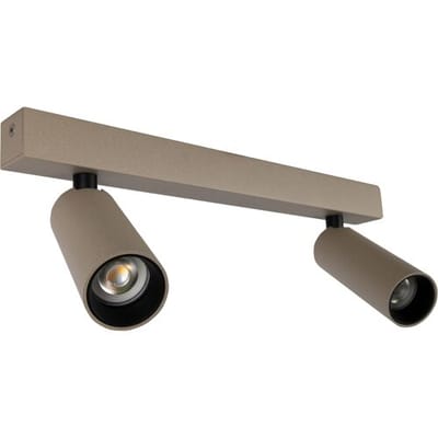 KS Verlichting - plafondlamp - Vigo - 2 spot - Mini GU10 - dimbare lamp - opbouwspot - aluminium - champagne