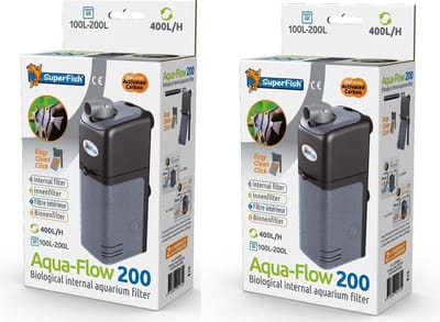 SuperFish - AquaFlow - Dual Action 200 - Aquariumfilter - 2 stuks