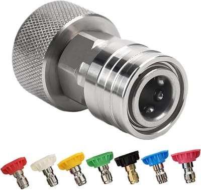 Hogedruk Watersproeier - Tuinslang Mondstuk - Buiten Reinigen - 7-in-1 Verstelbaar - 10 x 8 x 3 cm - Zilver