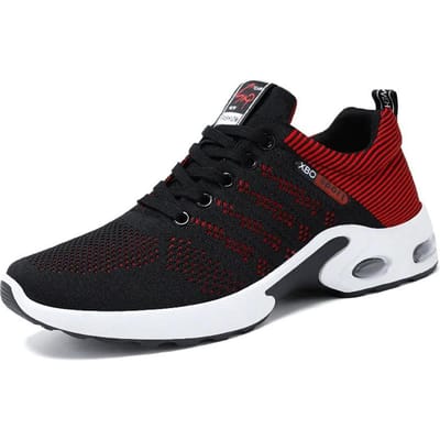 Professionele Hardloopschoenen Voor Heren Lichtgewicht Heren Designer Mesh Sneakers Vetersluiting Heren Buitensporten Tennisschoen 39 black