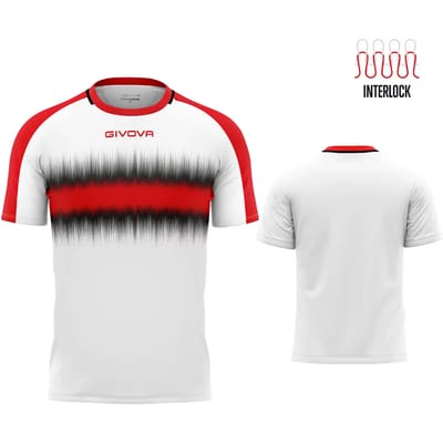 Sportshirt Givova Radio Rood-zwart Wit - L