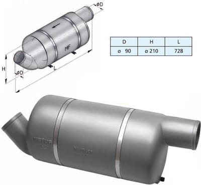 Vetus MF090 Demper met Aftapplug - Type MF - 90mm