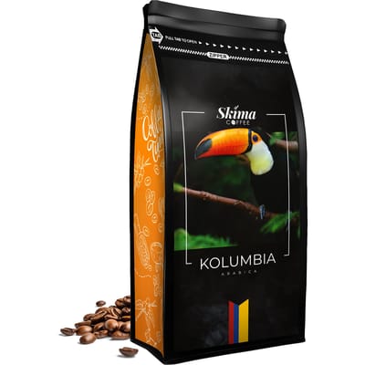 NONE Koffiebonen 500g COLOMBIA 100% ARABICA Vers gebrand voor de SkimaCoffee Espressomachine + GRATIS CADEAU
