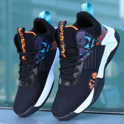 WTEMPO Heren Zomer Sneakers Mesh Outdoor Ademende Sportschoenen Dikke Bodem Antislip Basketbalschoenen Casual Hardloopschoenen 44 zwart