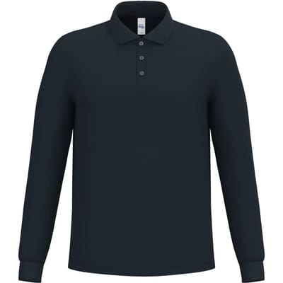 Polo van piqué stof met lange mouwen iDeal Basic Brand