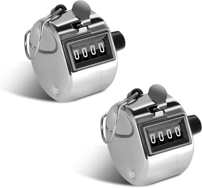 Handmatige Tellers - Personentellers - Activiteiten Tellen - Mechanisch Geen Batterij - 2 Stuks - Zilver
