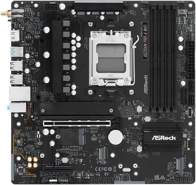 ASRock A620AM PRO-A WiFi Moederbord - AMD A620A - AMD AM5 - DDR5 RAM - Micro-ATX