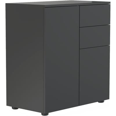 Houten ladekast dressoir dressoirkast Dalosa 4 lade draaideuren