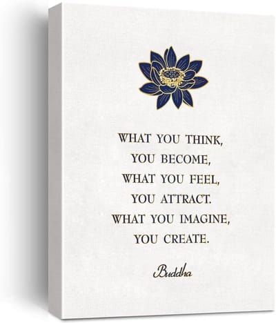 Boeddha Citaat Canvas Muurkunst - Inspirerende Zen Meditatie Poster voor Yoga Studio & Woonkamer