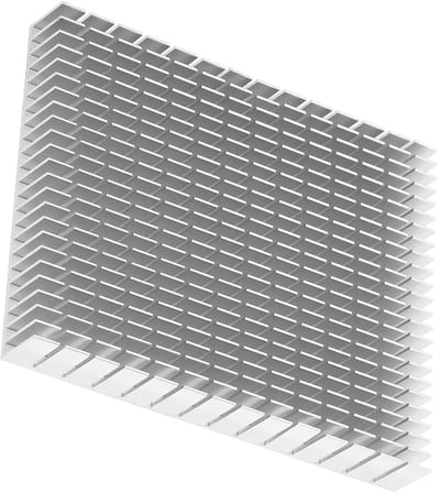 Aluminium Koellichaam - Koelblok Vinnen - Elektronica Koelen - Geanodiseerd Oppervlak - 150 x 120 x 20 mm - Zilver