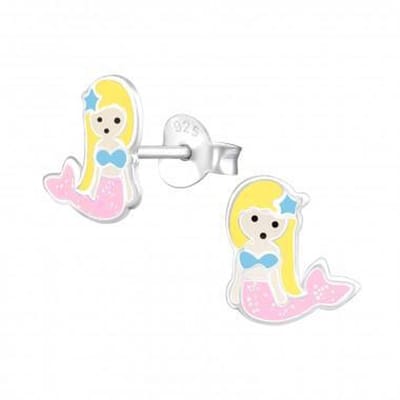 WeLoveSilver - zilveren kinderoorbellen - zeemeermin - glitterstaart