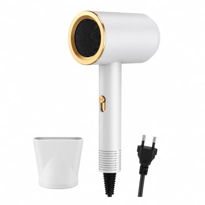 Haardroger - 800 W/220 V - 2 snelheden en koude of warme lucht - blaasmond - wit
