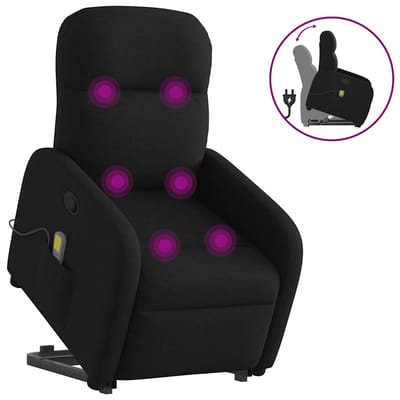 vidaXL - Sta-op-massagestoel - verstelbaar - stof - zwart