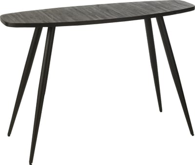 J-Line console Ovaal - hout - zwart