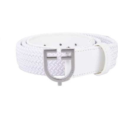 Elastische riem met leren logo-buckle voor dames Equestro