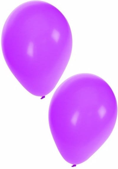 Bellatio Decorations party ballonnen - 50x stuks - paars - 27 cm - verjaardag - versiering - feestartikelen