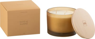 J-Line geurkaars Accords Essentiels - Santal Satiné - geel - 28U