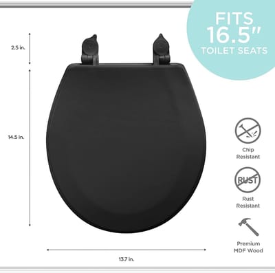 Ronde Houten Toiletzitting met Deksel - Duurzaam en Stijlvol Ontwerp