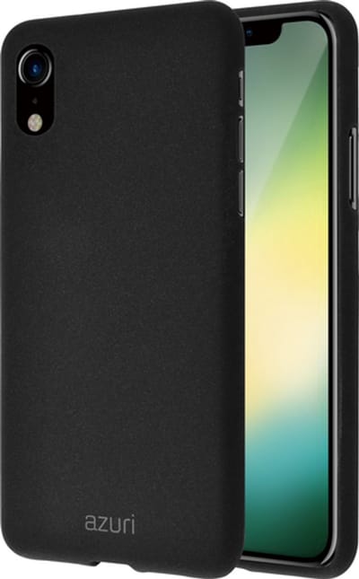 MH by Azuri flexible cover with sand texture - zwart - voor iPhone Xr