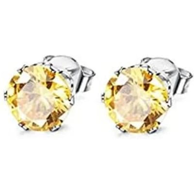 Nouvelles Boucles d'Oreilles Carrées Zirconium Cubique Simples et Élégantes Bling Jaune Cz Pendantes Bijoux de Mariage Fiançailles de Luxe pour Femmes beige