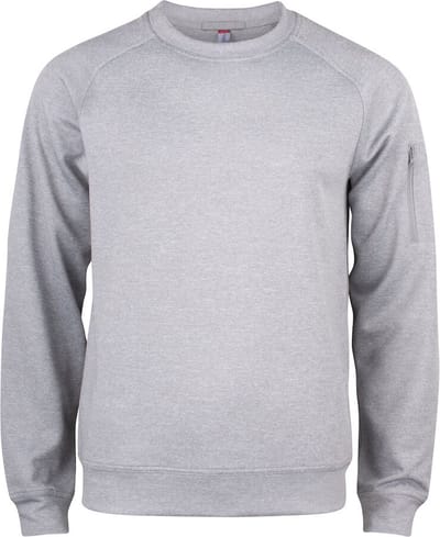 Clique Basic Active Roundneck 021010 - Grijs-melange - S