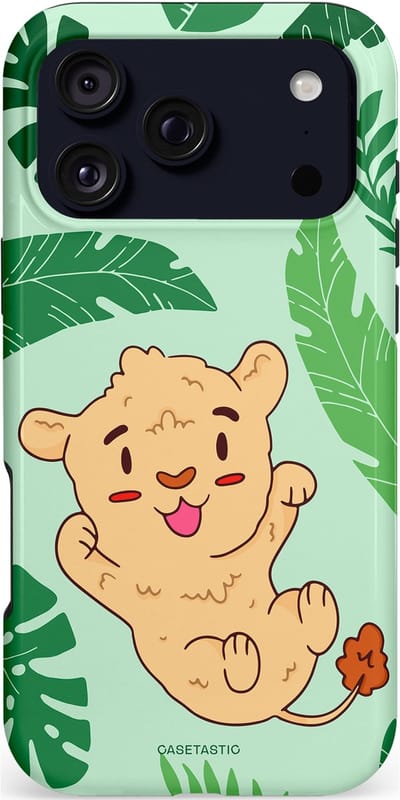 Casetastic hoesje geschikt voor Apple iPhone 17 Pro Max - MagSafe - Dubbellaagse bescherming - Leeuwenhartje - Fashion Case - Mintgroen Perzik Beige