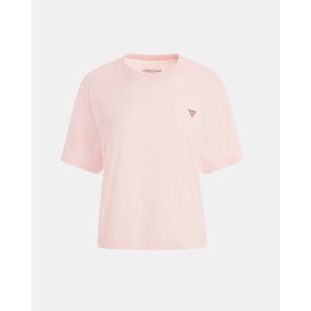 Guess Jeans W4yi05k8hm0 Boxy Fit T-shirt Met Korte Mouwen Roze S Vrouw