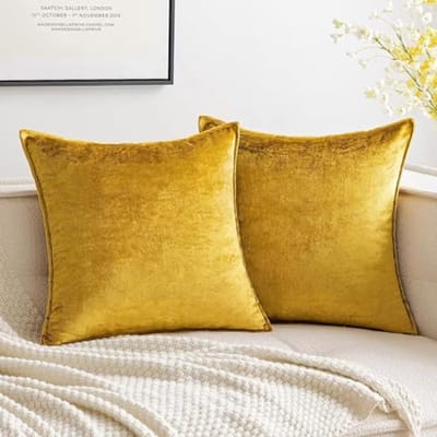 Set van 2 luxe fluwelen kussenslopen voor bank en slaapkamer - 40 x 40 cm