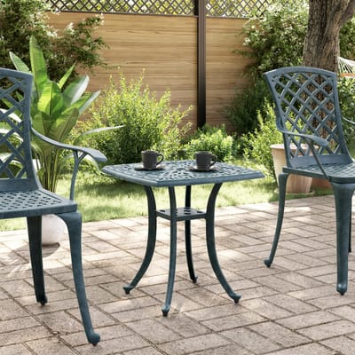 vidaXL - Tuintafel - 53x53x53 - cm - gietaluminium - groen